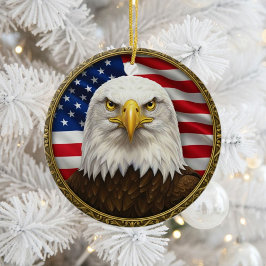 Klassischer amerikanischer Patriotismus  Keramik Ornament