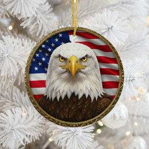 Klassischer amerikanischer Patriotismus Keramik Ornament
