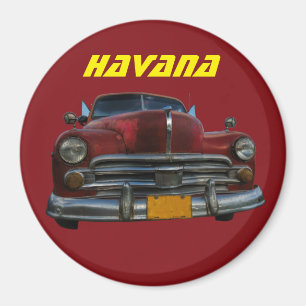 Klassischer amerikanischer Wagen in Havanna, Kuba Magnet
