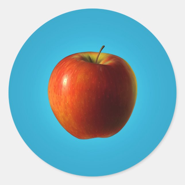Klassischer Apfelsticker Runder Aufkleber (Vorderseite)
