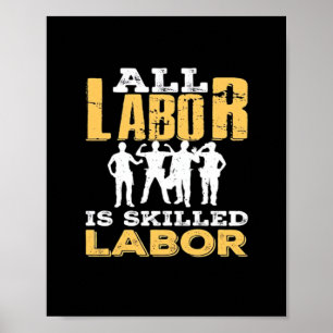 Klassischer Arbeitstag - Qualifizierte Arbeit ist Poster
