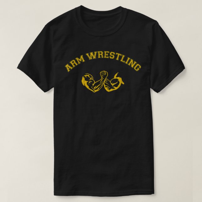 Klassischer Arm Wrestling im Stil der Uni T-Shirt (Design vorne)