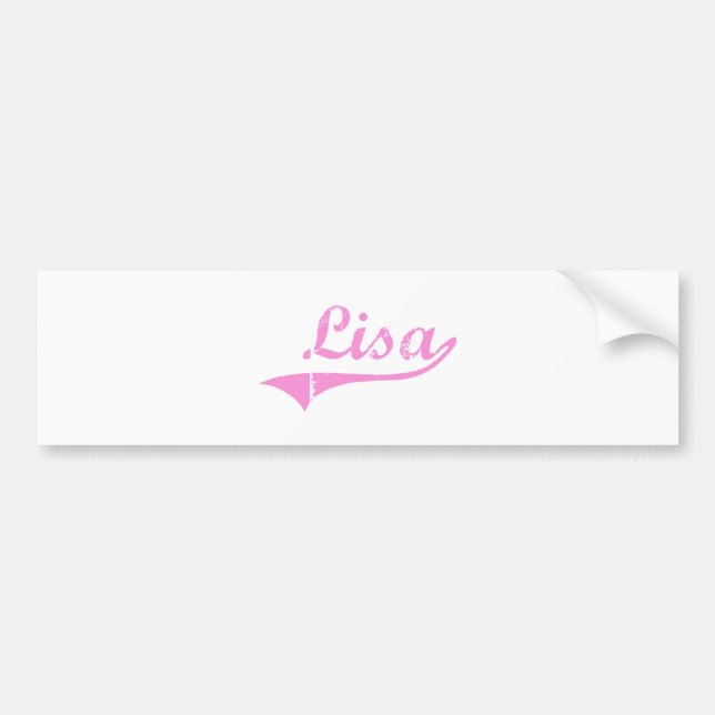 Klassischer Art-Name Lisas Autoaufkleber (Vorne)