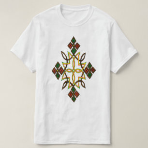 Klassischer äthiopischer Cross White T - Shirt