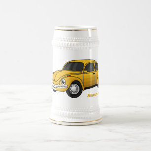 Klassischer Auto-Cartoon Bierglas