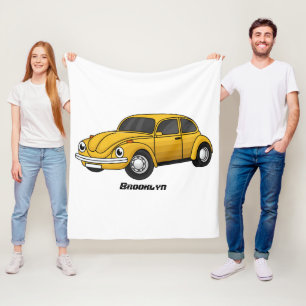 Klassischer Auto-Cartoon Fleecedecke
