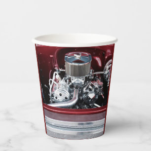 Klassischer Auto Motor Pappbecher