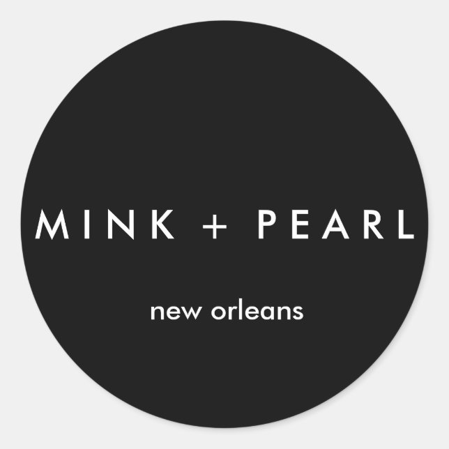 Klassischer B&W-Aufkleber Runder Aufkleber (Vorderseite)