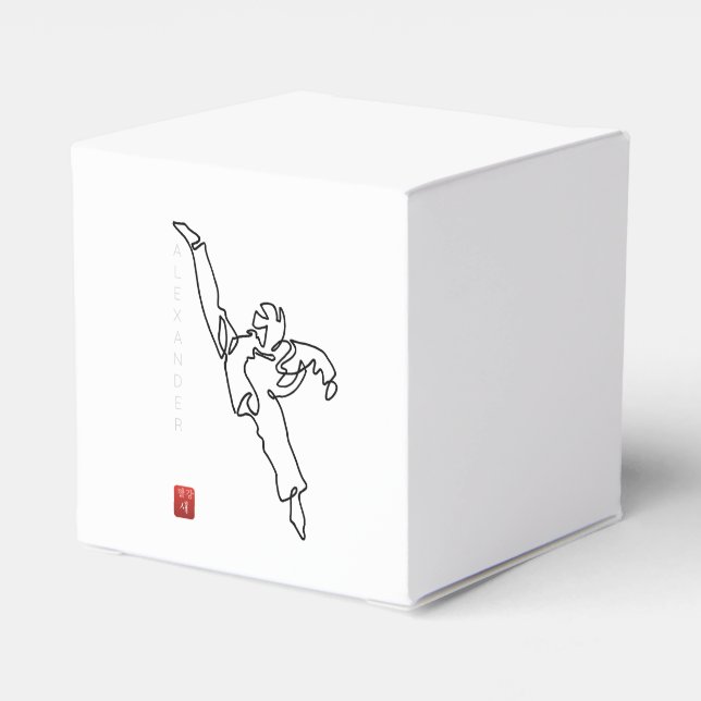 Klassischer Ballotin TAEKWONDO DWICHAGI back kick Geschenkschachtel (Rückseite)