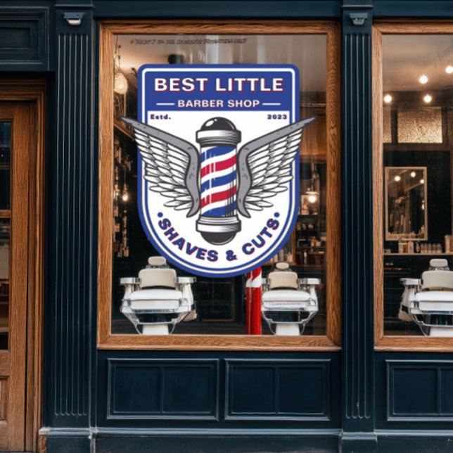 Klassischer Barbershop-Klassiker anpassen Fensteraufkleber (Von Creator hochgeladen)
