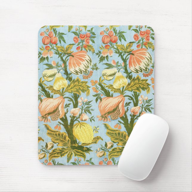 Klassischer Barock-Blumen-Frucht-Damaskus-Stoff Mousepad (Mit Mouse)