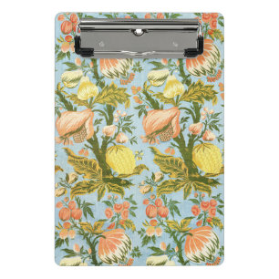 Klassischer Barock Blumen Frucht Damast Stoff Mini Klemmbrett