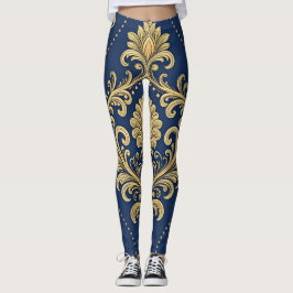 Klassischer Barock-Ornamentgold Leggings