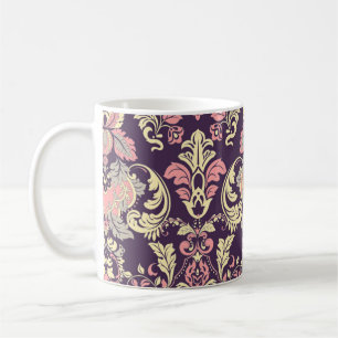 Klassischer Barock, vintage Blumen-Wallpaper. Kaffeetasse