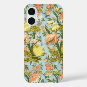 Klassischer barocker Blumen-Frucht-Damaskus-Stoff iPhone 16 Hülle