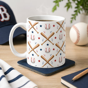 Klassischer Baseball-Muster-Becher Sportfan-Gesche Kaffeetasse