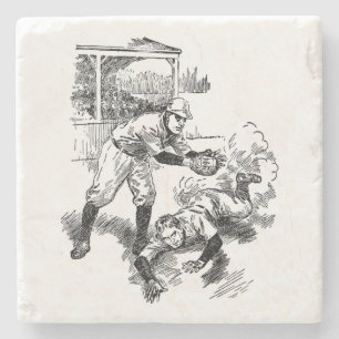 Klassischer Baseball-Untersetzer Steinuntersetzer