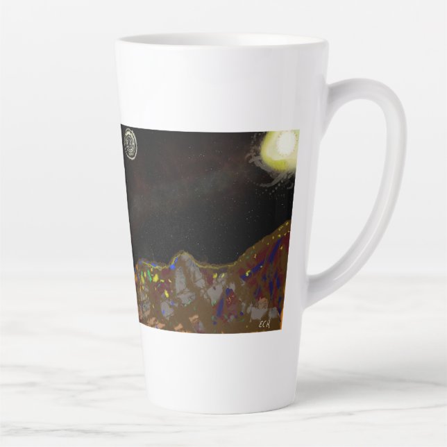 Klassischer Becher, 11 oz Moderne Kunst Milchtasse (Rechts)