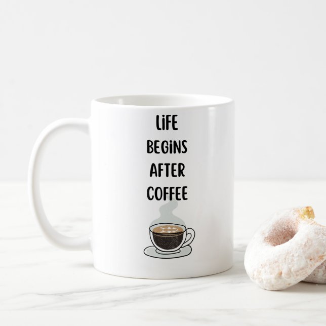 Klassischer Becher 11oz | Moderner Kaffeebecher Kaffeetasse (Mit Donut)