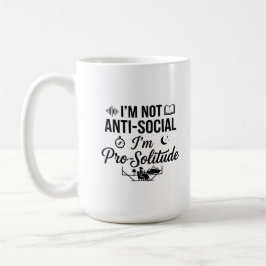 Klassischer Becher 15 oz - Anti-Soziale Kaffeelieb Kaffeetasse