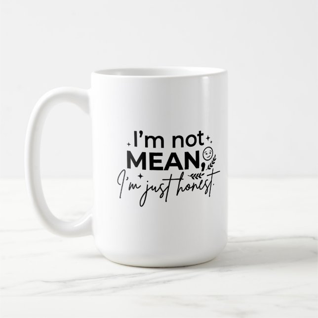 Klassischer Becher 15 oz - Ehrlicher Morgenkaffee- Kaffeetasse (Links)