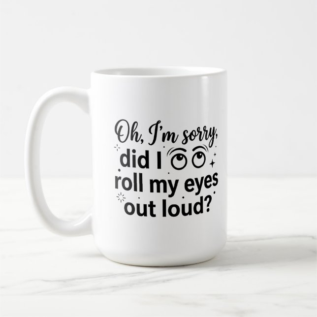 Klassischer Becher 15 oz - Freche Morgenkaffeelieb Kaffeetasse (Links)