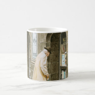 Klassischer Becher - 'Alte Bücher' Kaffeetasse
