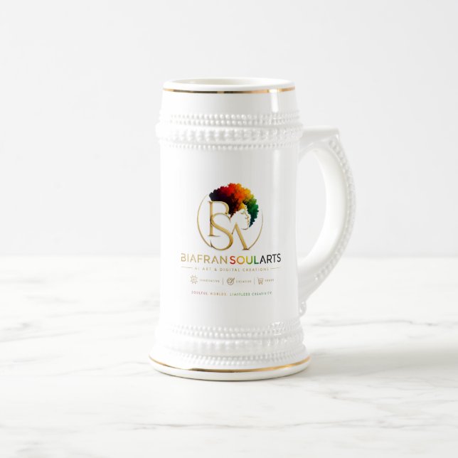 Klassischer Becher Bierglas (VorderseiteRechts)