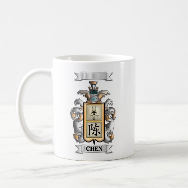Klassischer Becher Chen Nachname und Schild Kaffeetasse (Links)
