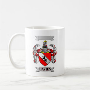 Klassischer Becher Davies Familienname und Logo Kaffeetasse