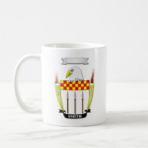 Klassischer Becher Familienname und Wappen der Fam Kaffeetasse