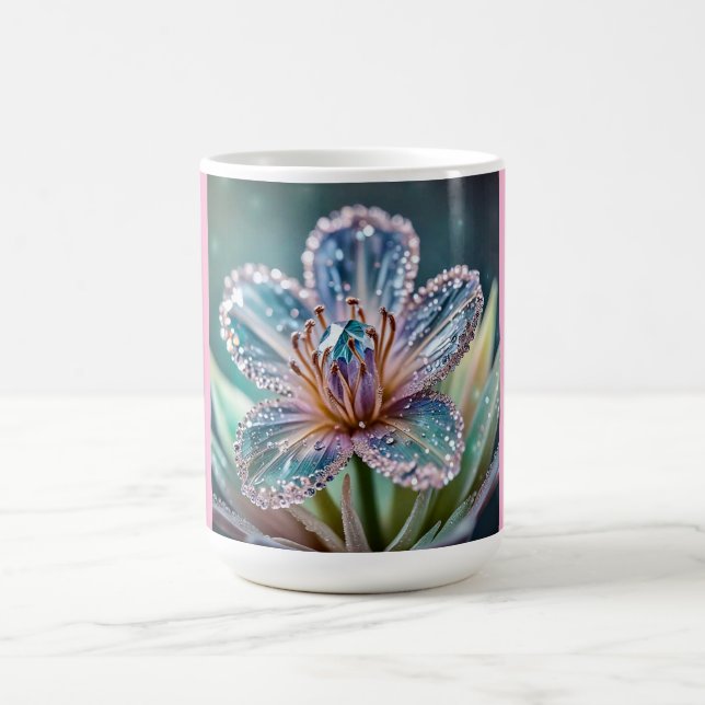 Klassischer Becher (Glänzende Blumen) Kaffeetasse (Mittel)