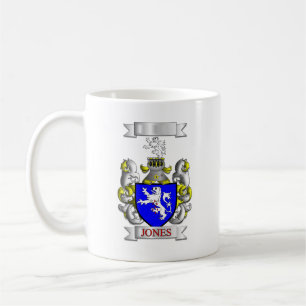 Klassischer Becher Jones Familienname und Wappen Kaffeetasse