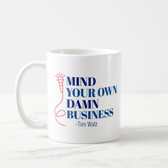 Klassischer Becher Kümmere dich um deinen eigenen  Kaffeetasse (Links)