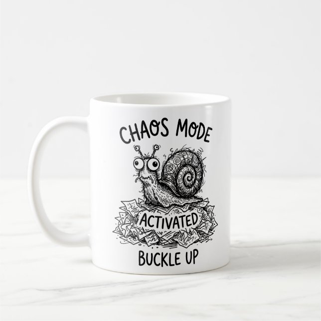 Klassischer Becher - Langsame Schnecke Sarkastisch Kaffeetasse (Links)