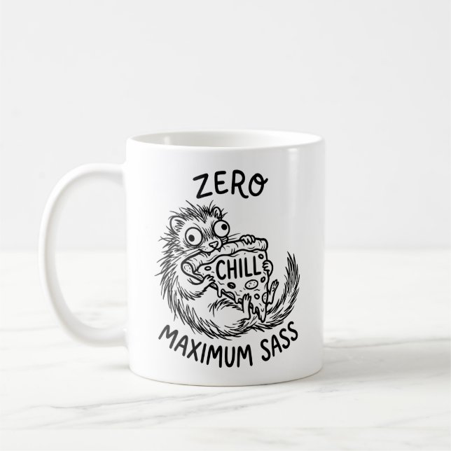Klassischer Becher Lustiger Frettchen-Zitat-Kaffee Kaffeetasse (Links)