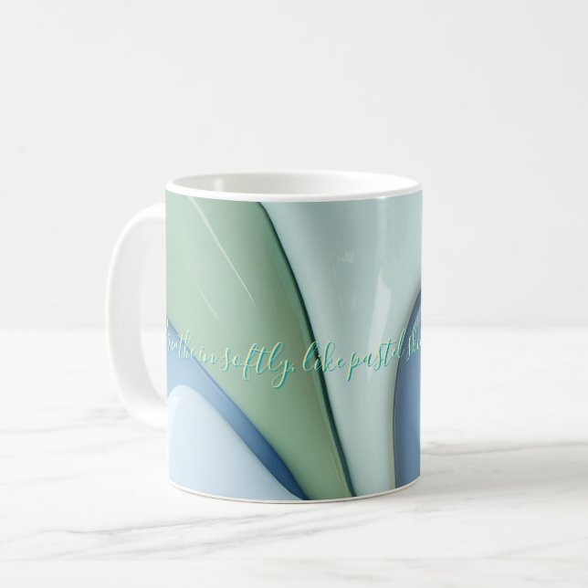 Klassischer Becher mit stilvollem abstraktem Grafi Kaffeetasse (Vorderseite Links)