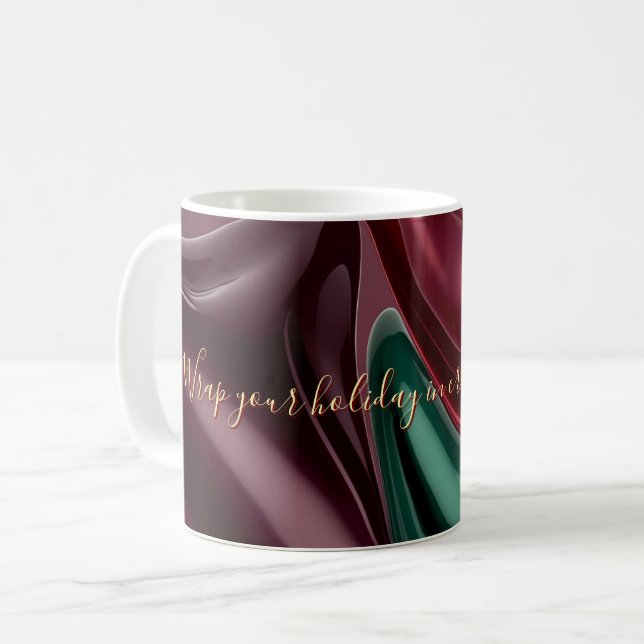 Klassischer Becher mit stilvollem abstraktem Grafi Kaffeetasse (Vorderseite Links)
