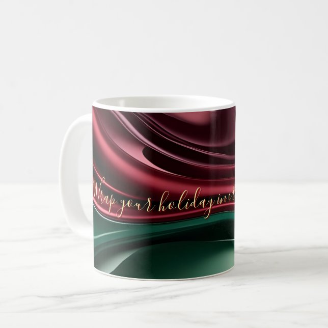 Klassischer Becher mit stilvoller abstrakter Grafi Kaffeetasse (Vorderseite Links)