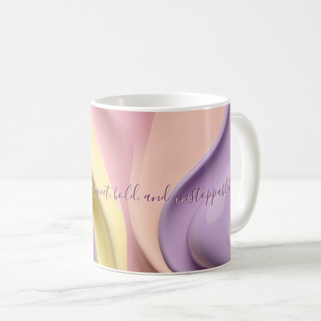 Klassischer Becher mit stilvoller abstrakter Grafi Kaffeetasse (VorderseiteRechts)