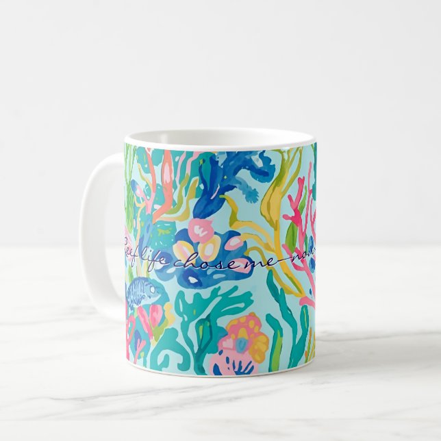 Klassischer Becher mit stilvoller Grafik Kaffeetasse (Vorderseite Links)