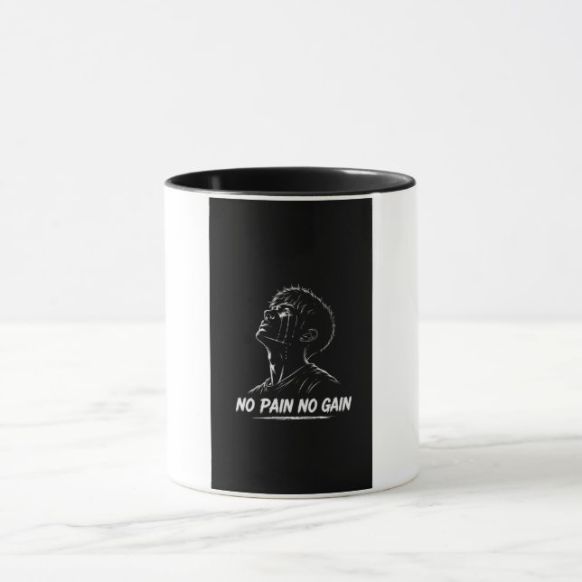Klassischer Becher mit weinendem Mann Tasse (Zentrum)