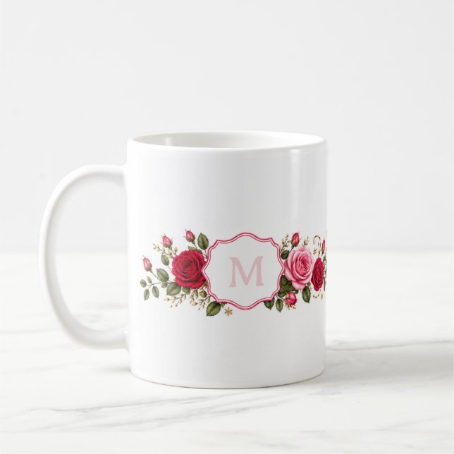 Klassischer Becher - Muttertagsrose Kaffeetasse (Links)