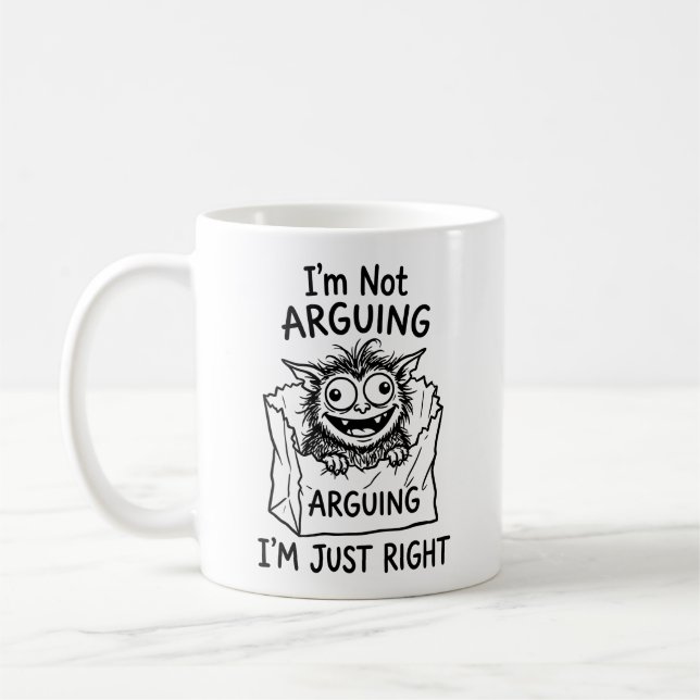 Klassischer Becher | Skurriler Gremlin-Kaffeebegle Kaffeetasse (Links)