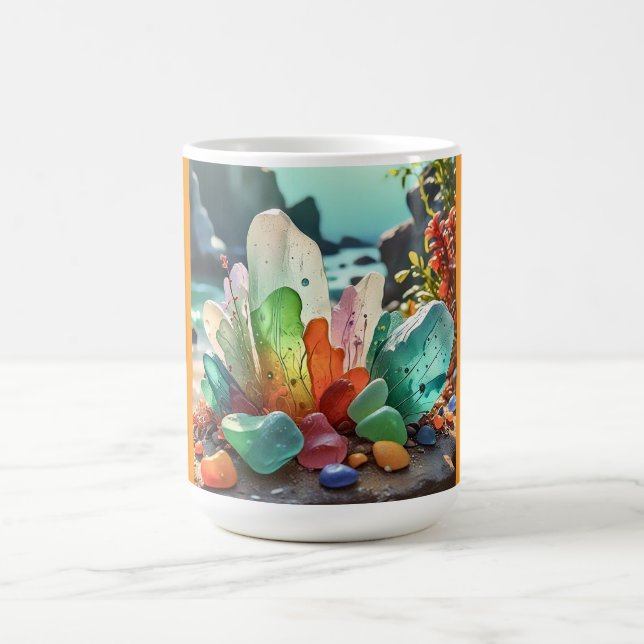 Klassischer Becher (Strandglas-13) Kaffeetasse (Mittel)