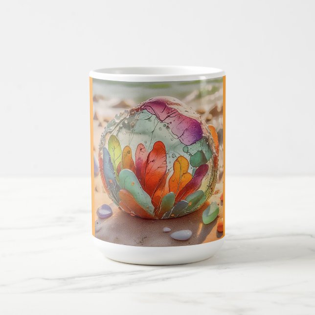 Klassischer Becher (Strandglas) Kaffeetasse (Mittel)