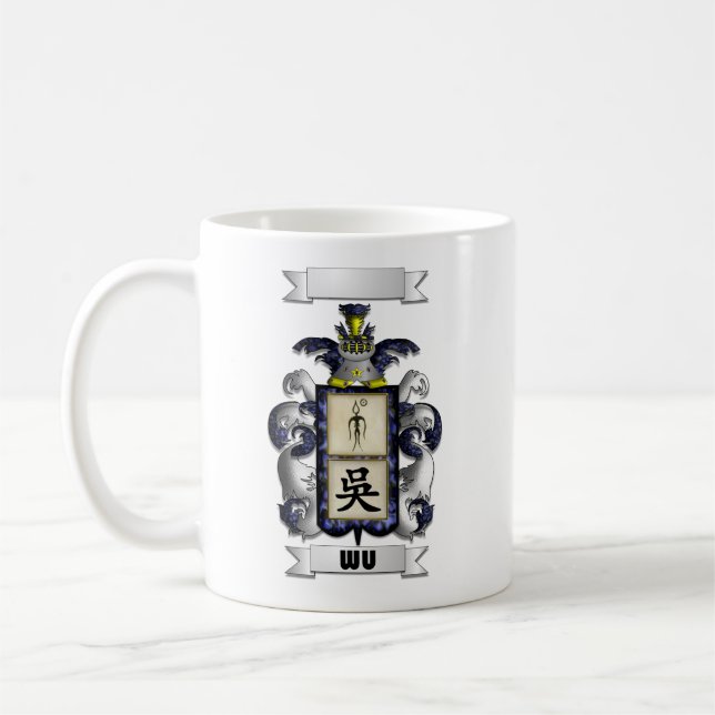 Klassischer Becher Wu Nachname und Schild Kaffeetasse (Links)