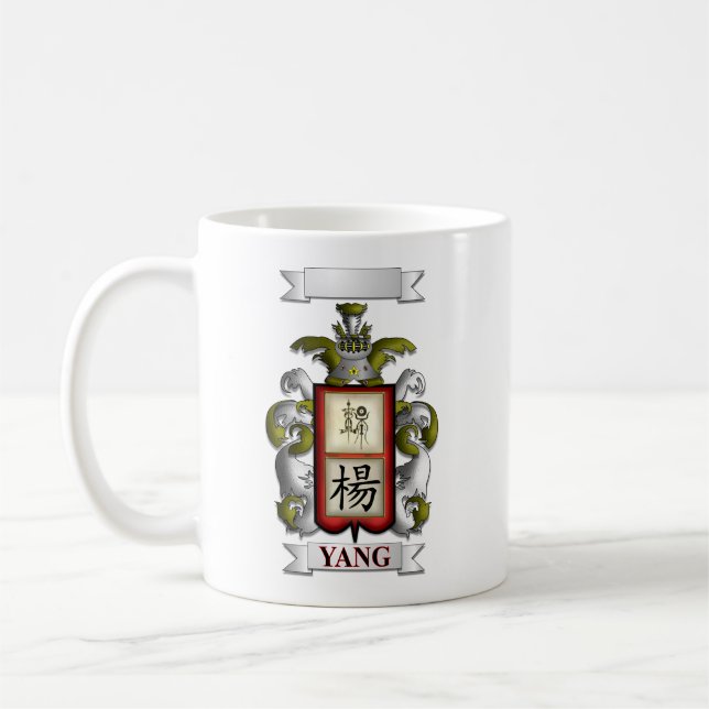 Klassischer Becher Yang Nachname und Schild Kaffeetasse (Links)