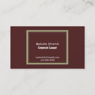 Klassischer Beruflicher Unternehmensanwalt Visitenkarte