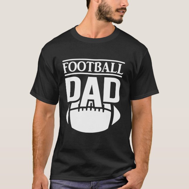 Klassischer bester Vater je Daddy Football T-Shirt (Vorderseite)